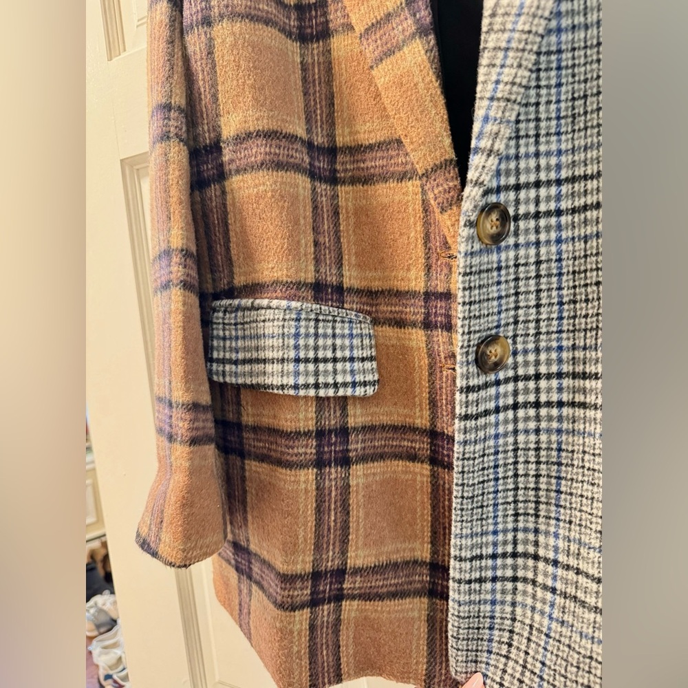 “Shift” Oversized Wool Blazer Jacket Two-Toned Co… - image 3